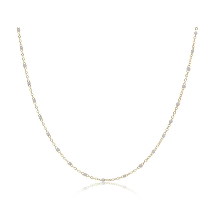 enewton 17" choker simplicity chain gold - 2mm pearl