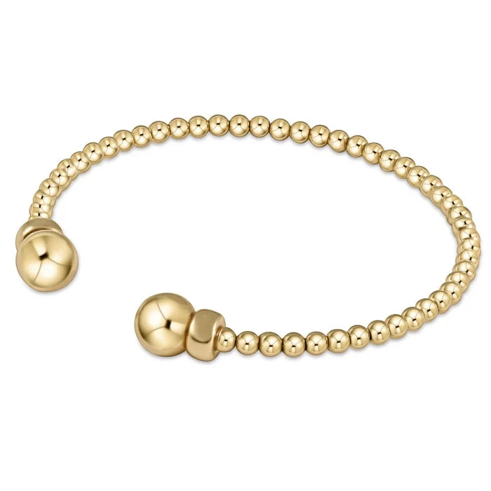 enewton classic gold 3mm bead cuff - gold