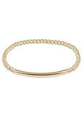 Enewton Extends- Bliss Bar Smooth 3mm Bead Bracelet - Gold