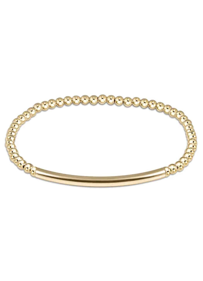 Enewton Extends- Bliss Bar Smooth 3mm Bead Bracelet - Gold