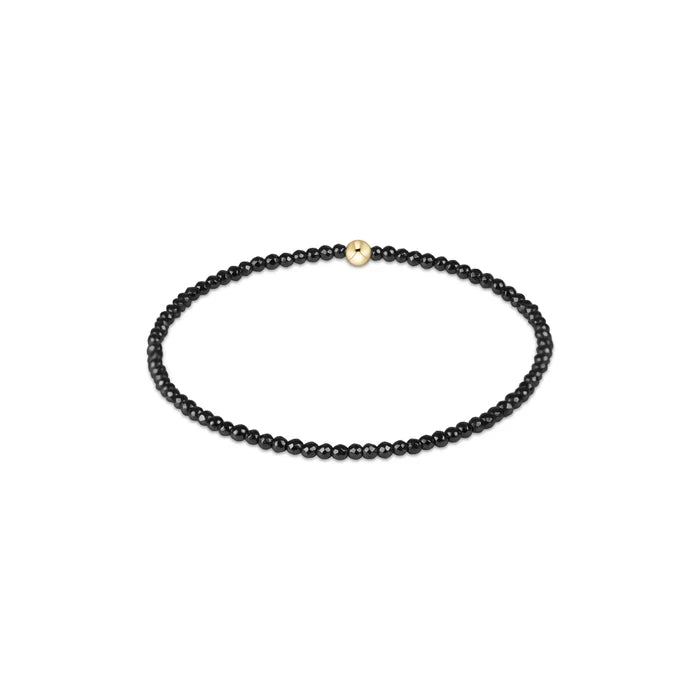 Enewton Faceted Hematite 2mm Bead Bracelet