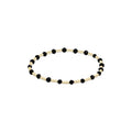 Enewton Gemstone Gold Sincerity Pattern 3mm Bead Bracelet - Faceted Onyx