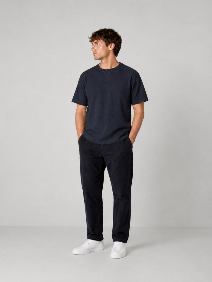 Clean Cut Copenhagen ENZO 'GRANDAD' T-SHIRT T-shirts S/S Mørk Navy