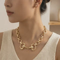 Equestrian Horsebit Chain Link Necklace Set