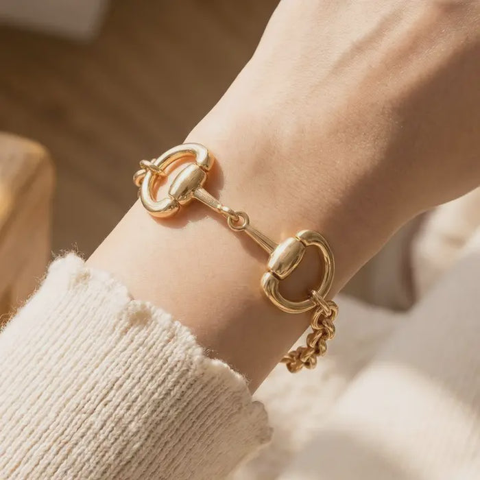 Equestrian Horsebit Toggle Clasp Bracelet
