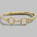 Equestrian Snaffle Bit Hinge Bangle Bracelet
