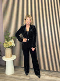 Eva Velvet Trousers (Black)