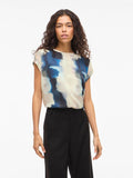 Evanne Satin Top (Navy Blazer/Hia Blue)
