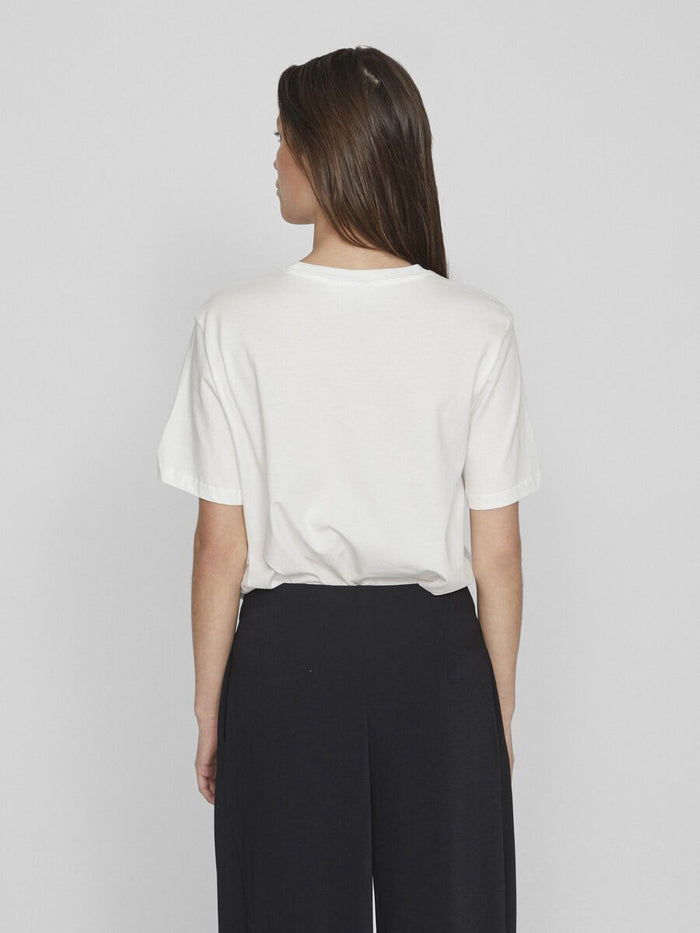 FACE PRINTED COTTON T-SHIRT (WHITE)