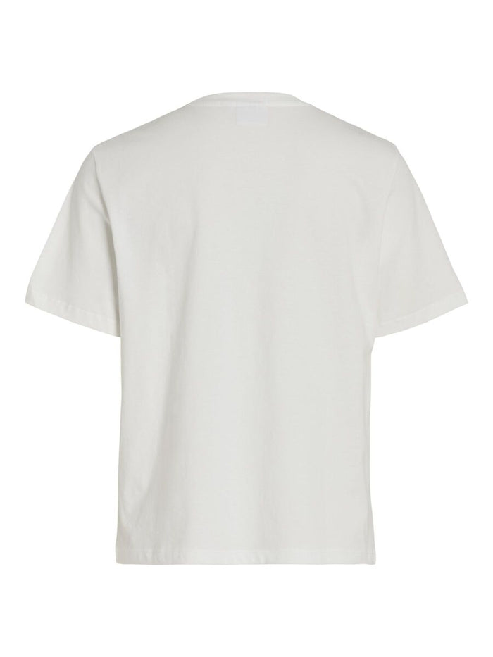 FACE PRINTED COTTON T-SHIRT (WHITE)