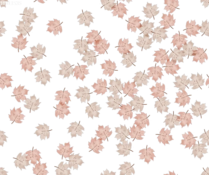 Fall Leaves Small Pink Off White - Family Fabrics B.V.