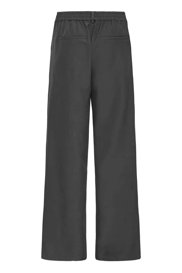 Fallon Wide Leg Pants (Dark Grey Melange)