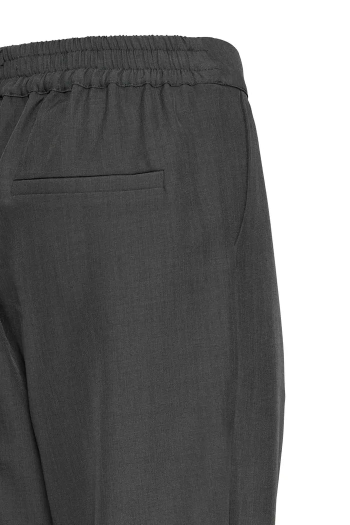 Fallon Wide Leg Pants (Dark Grey Melange)
