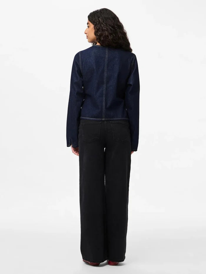 Farah Denim Wrap Top (Dark Blue)