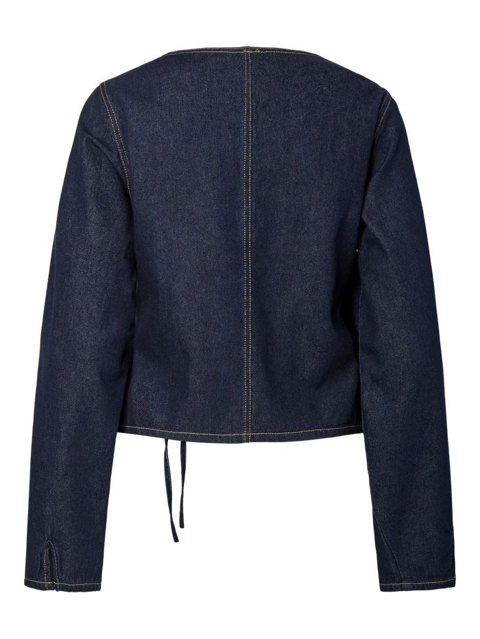 Farah Denim Wrap Top (Dark Blue)