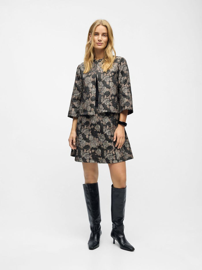 Fern Floral Jacket (Black/Brown)