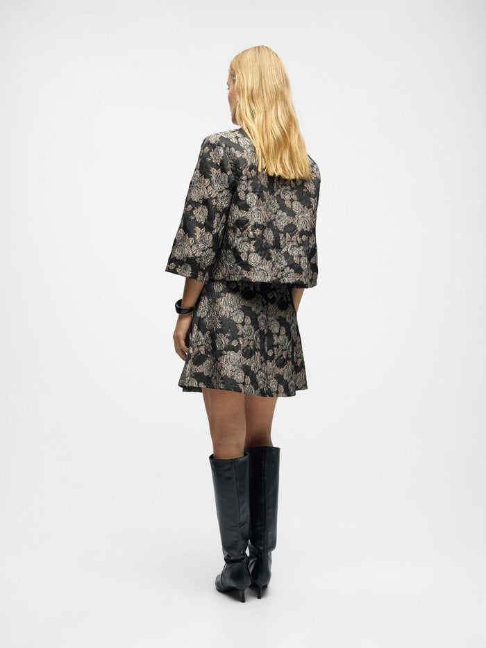 Fern Floral Jacket (Black/Brown)
