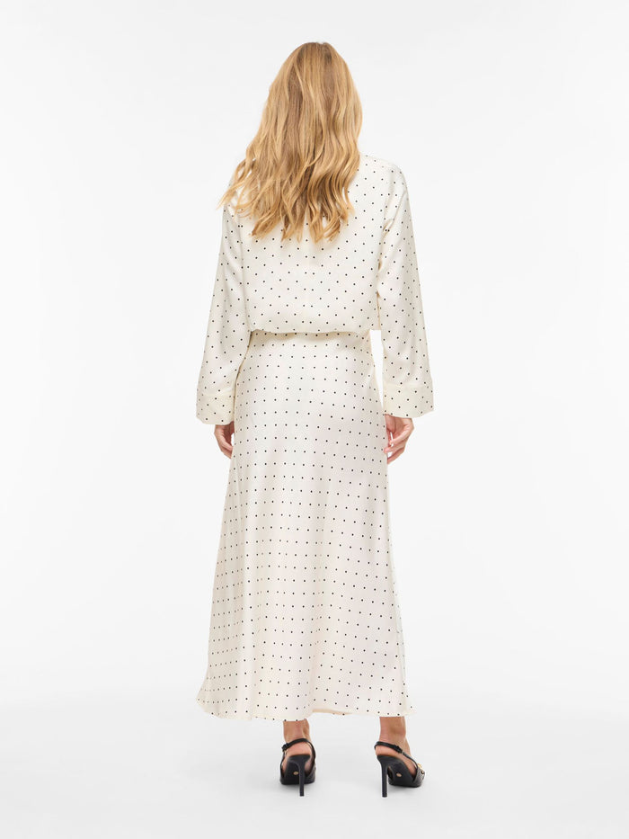 Fia Midi Skirt (Cloud Dancer/Black Dots)