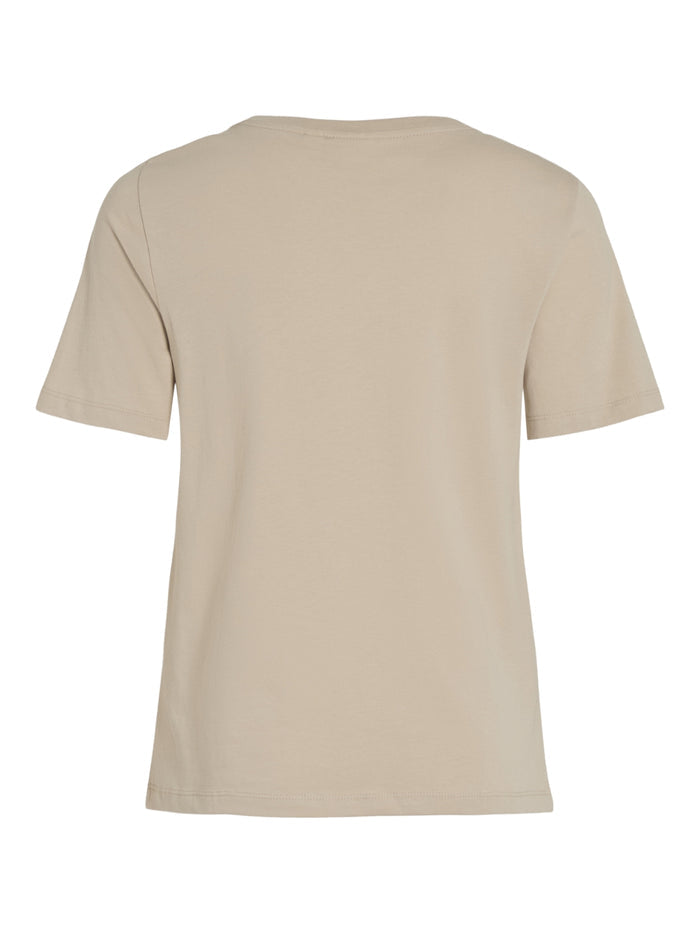 FIGHTER T-SHIRT (OATMEAL/BLACK)
