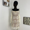 Fitted Lace Flared Dress