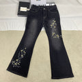 Flared Low-Rise Trousers