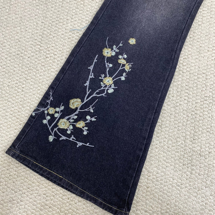 Flared Low-Rise Trousers