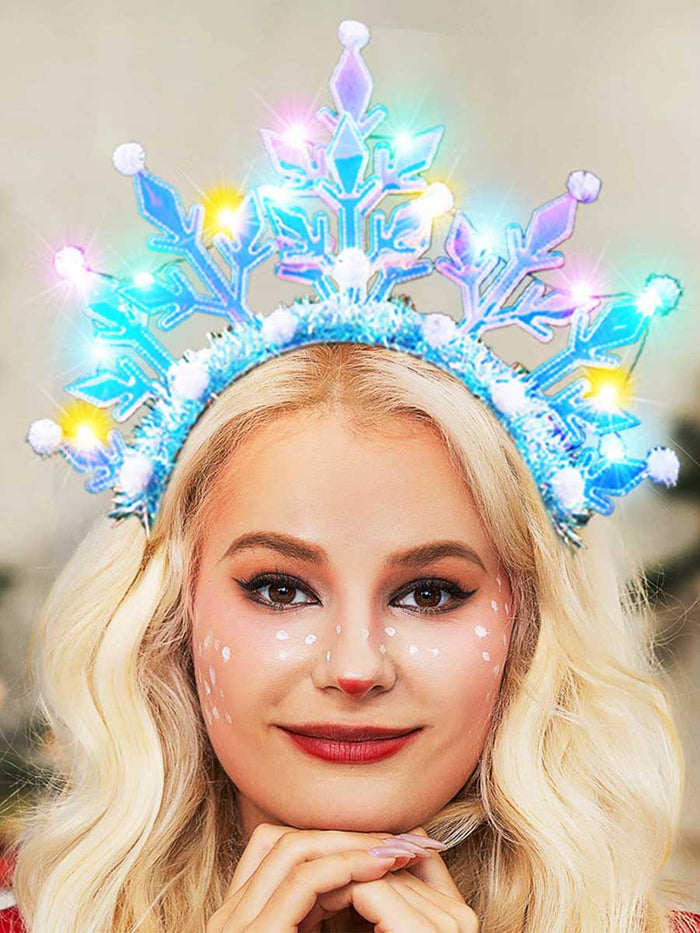 Flashing Snowflake LED Headband