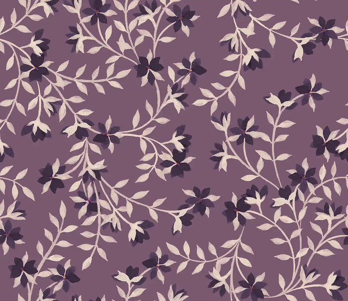Fleur De Vigne Purple - Family Fabrics B.V.