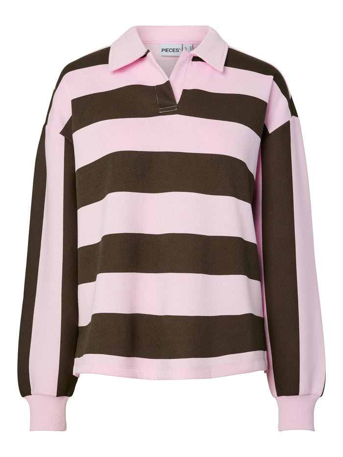 Flora Polo Sweatshirt (Delicioso/Pink Tulle)