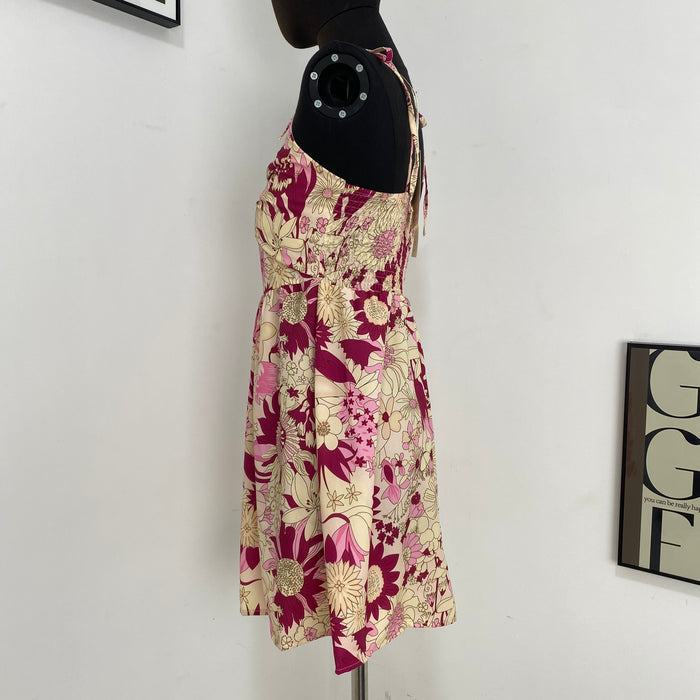 Floral Print Elasticated Slip Dress
