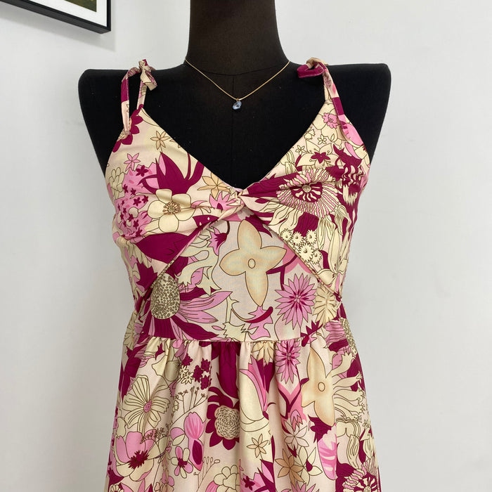 Floral Print Elasticated Slip Dress