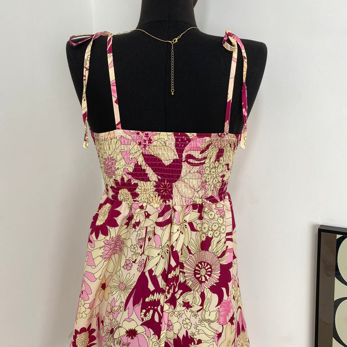 Floral Print Elasticated Slip Dress