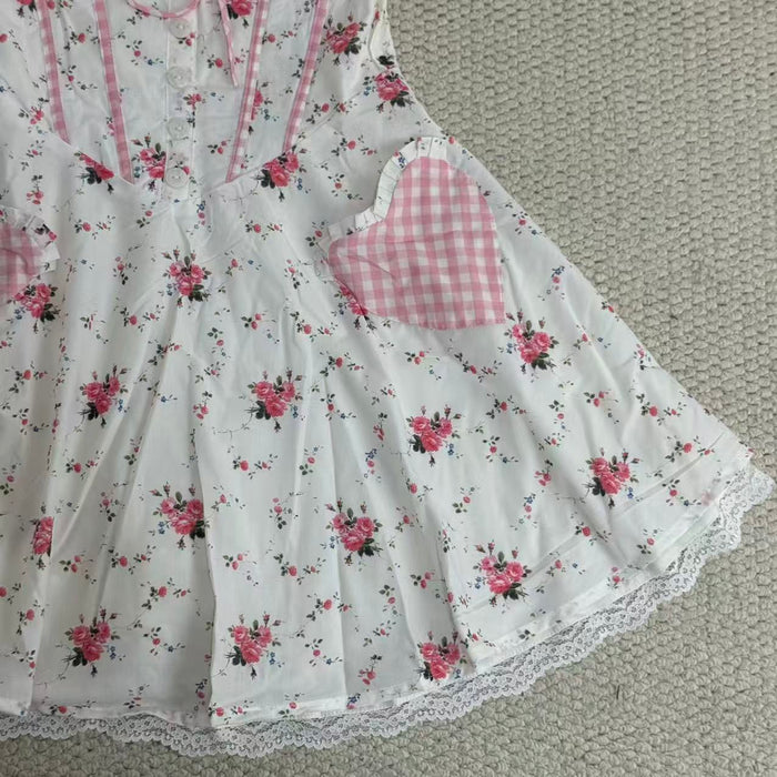 Floral print halter-neck mini dress