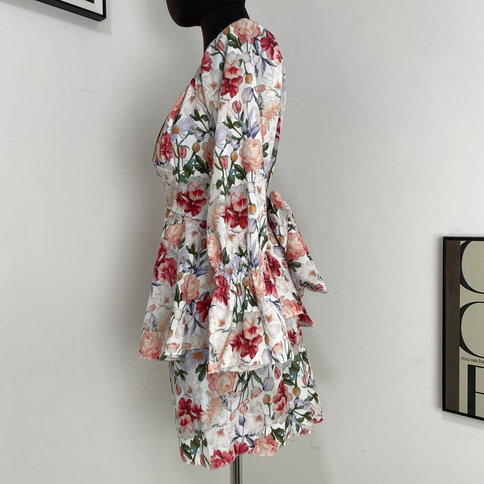 Floral Print Square-Neck Dress