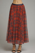 For Good Reason Red Plaid Skirt