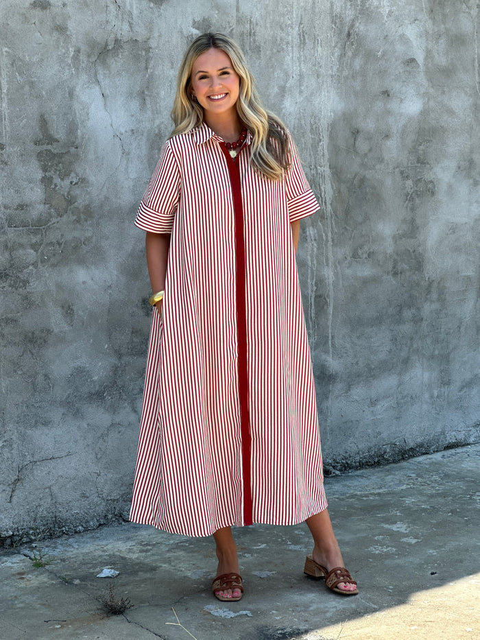 For The Better Maxi Dress in Brick