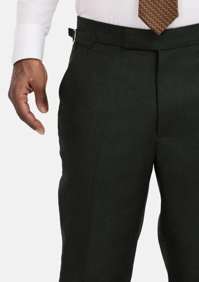 Forest Green Flannel Pants - SARTORO