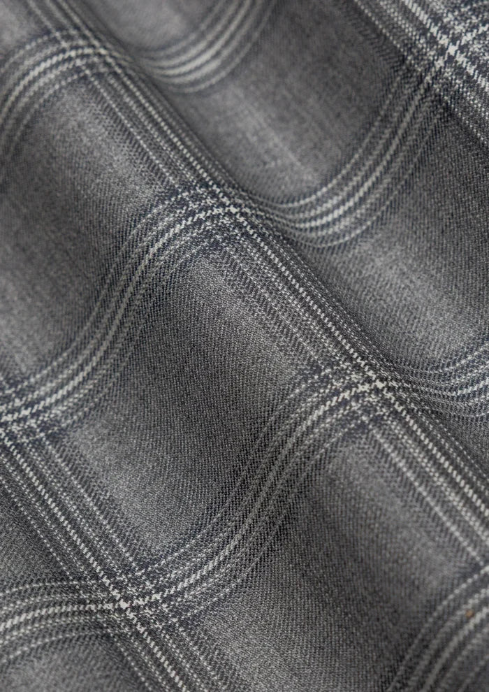 Fossil Grey Checked Pants - SARTORO