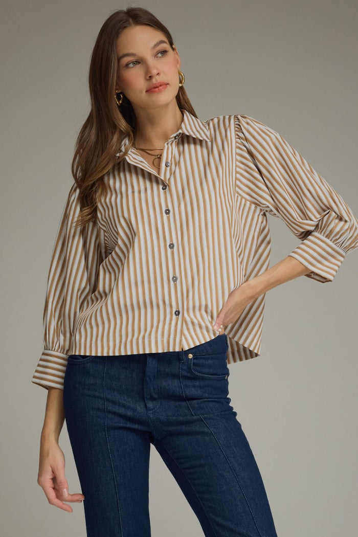 Framed In Love Brown Top