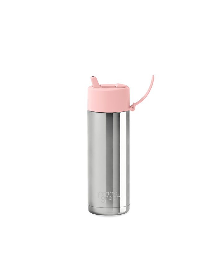 Frank Green 595mls Ceramic Reusable Bottle (Chrome Silver/Blushed)