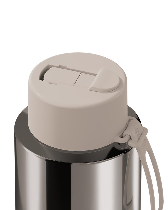 Frank Green Reusable Ceramic Bottle Chrome 1L (Moon Dust)