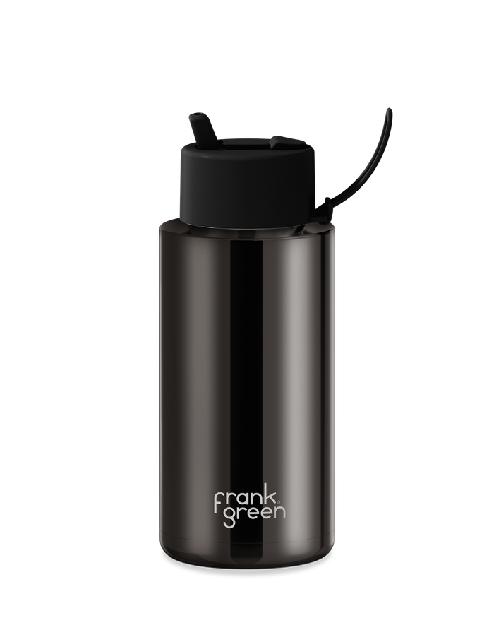 Frank Green Reusable Ceramic Bottle Chrome 1L (Shadow)