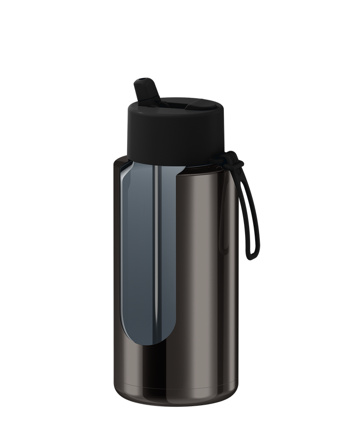 Frank Green Reusable Ceramic Bottle Chrome 1L (Shadow)