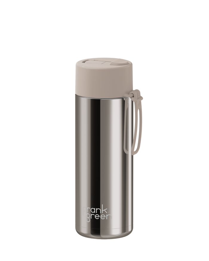 Frank Green Reusable Ceramic Bottle Chrome 595ml (Moon Dust)