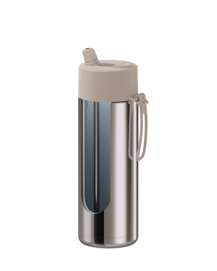 Frank Green Reusable Ceramic Bottle Chrome 595ml (Moon Dust)