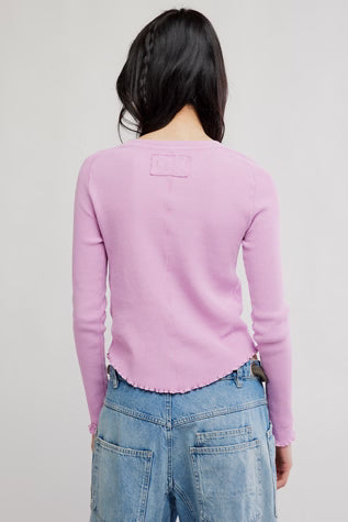 Free People Easy Does It Tee in Hummingbird Pink