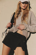 Free People Hot Shot Mini Skort in Black