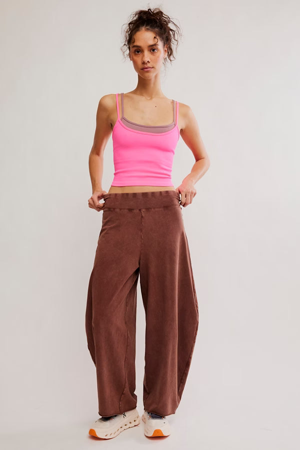 Free People Movement Hot Shot Easy Pant in Cocoa