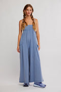 Free People Movement Hot Shot Strappy Onesie in Blue Ash