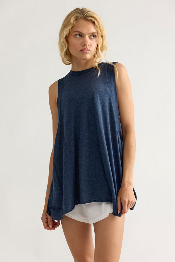 Free People Movement My Time Tunic Tank in Midnight Navy